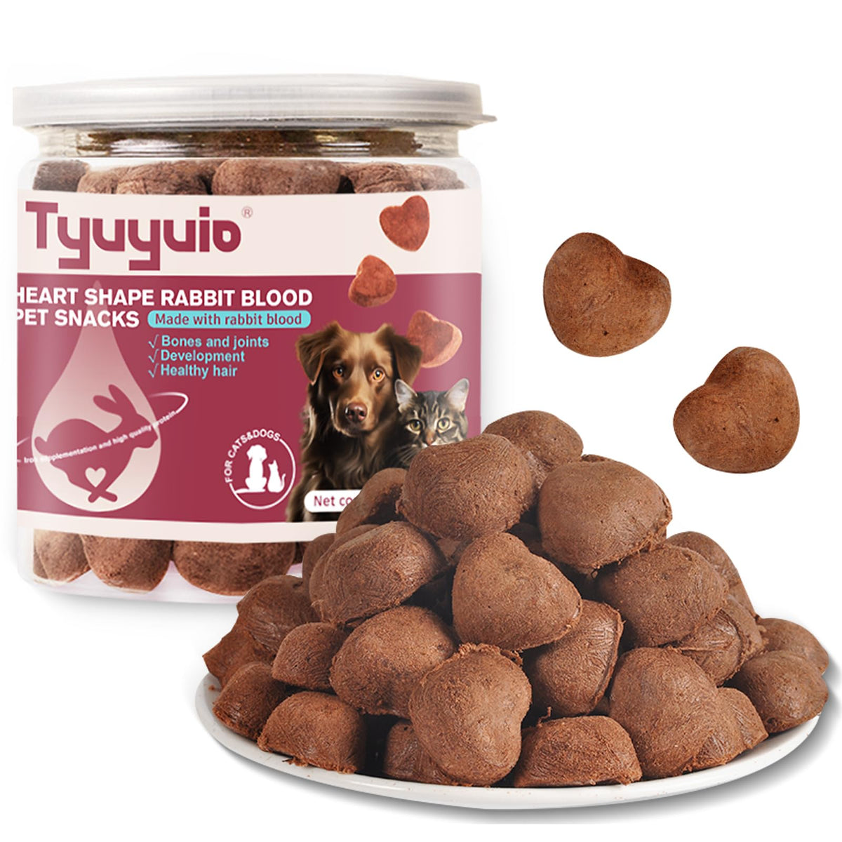 Tyuyuio sang-lapin-seche-coeur, friandise carnée qui attire l'appétit et apporte du fer.
