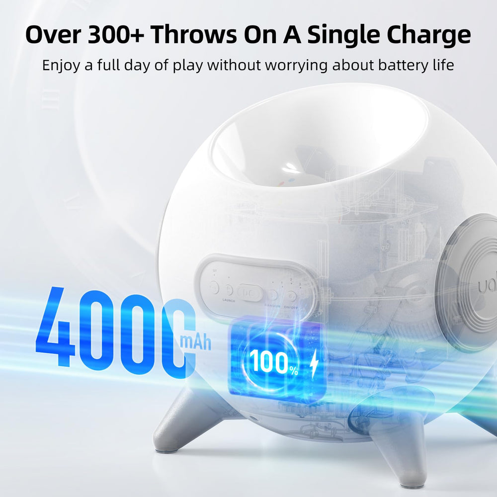 uahpet batterie longue duree 4000mah: sessions prolongées sans recharge.
