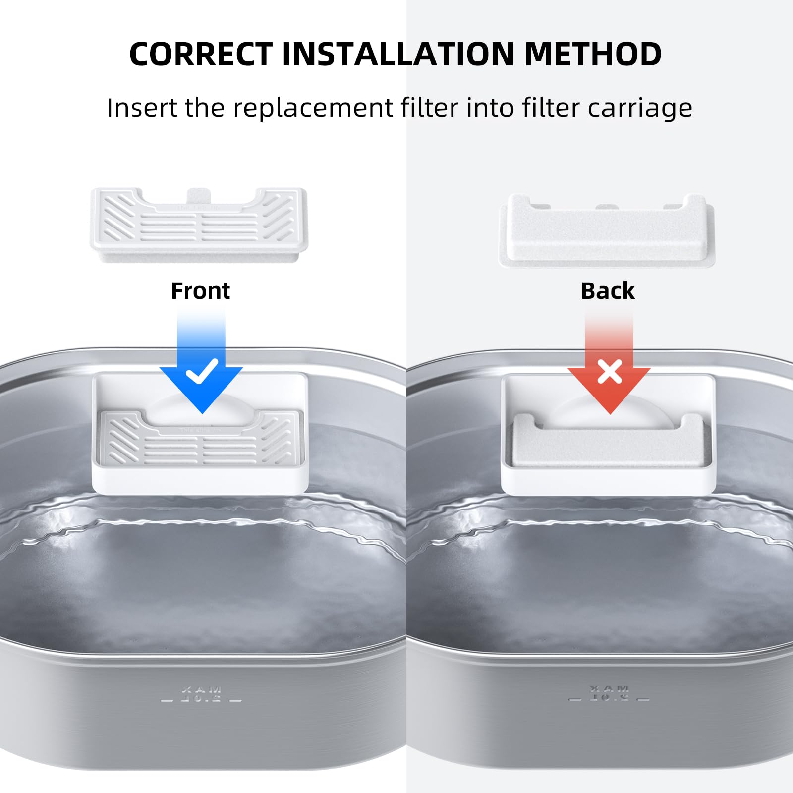 Remplacement facile: installation rapide lors du nettoyage de la fontaine.