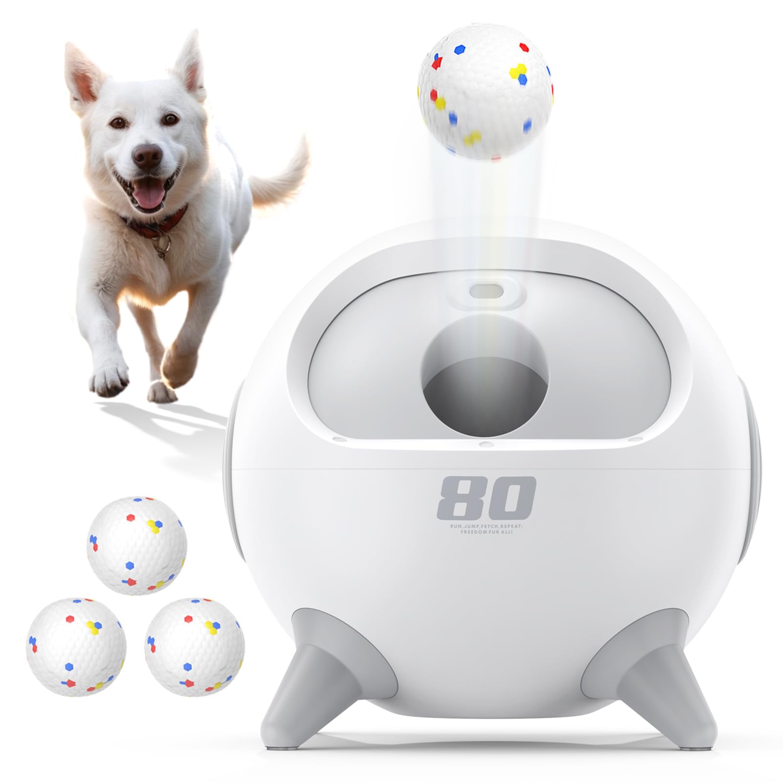 uahpet lanceur-balles prêt à lancer: stimulation rapide pour chiens actifs.