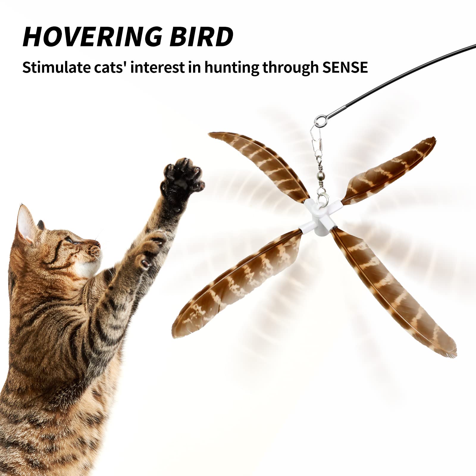 uahpet papillon tricolore: dynamique visuelle pour éveiller la curiosité du chat