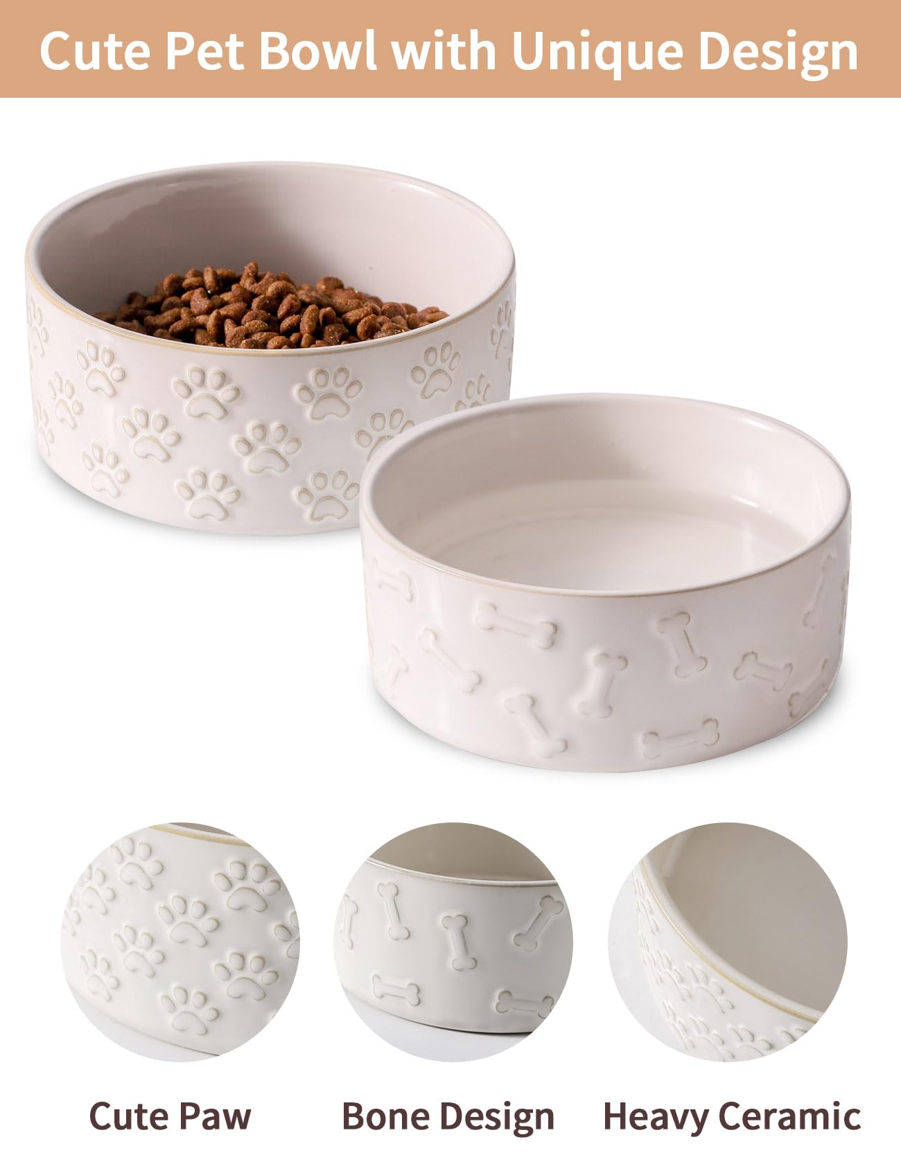 Bol UBEE pour petit et moyen chien, hauteur adaptée facilitant l’alimentation.