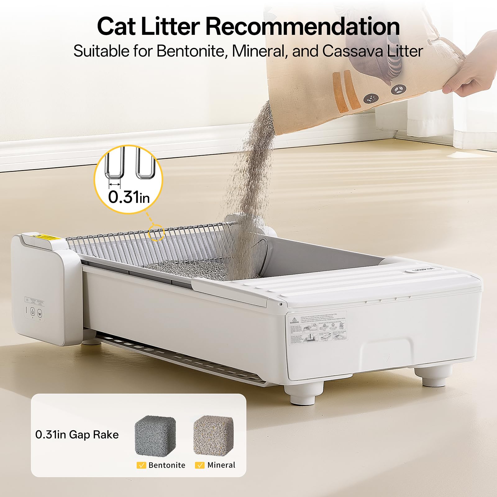 UBPET Grand espace intérieur et ouverture large pour les chats.