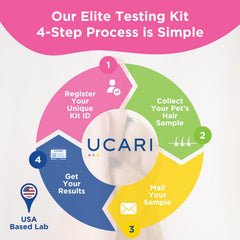 UCARI 4 étapes prélèvement poil – guide clair et simple.