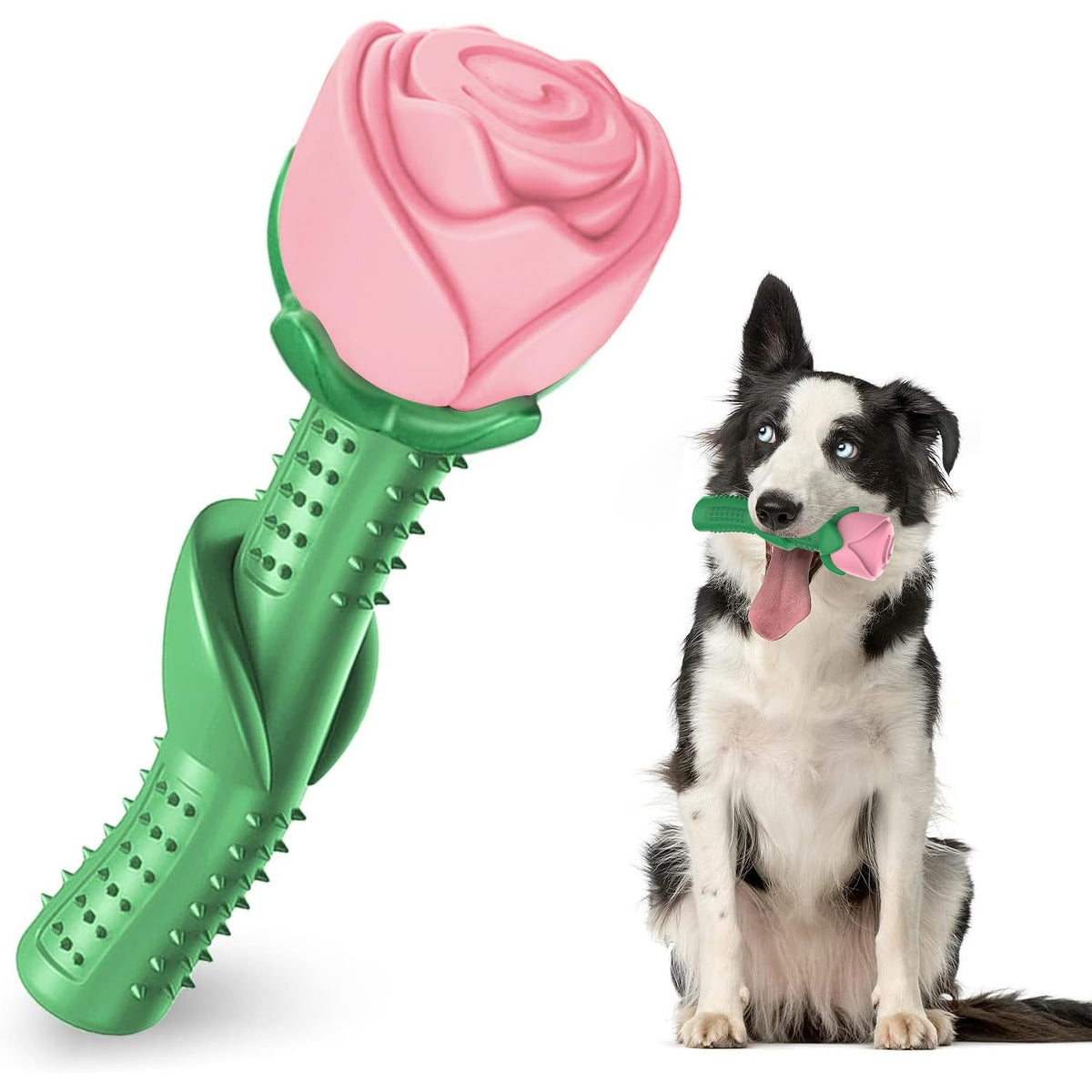 Jouet Ucho en forme de rose pour une mastication durable.