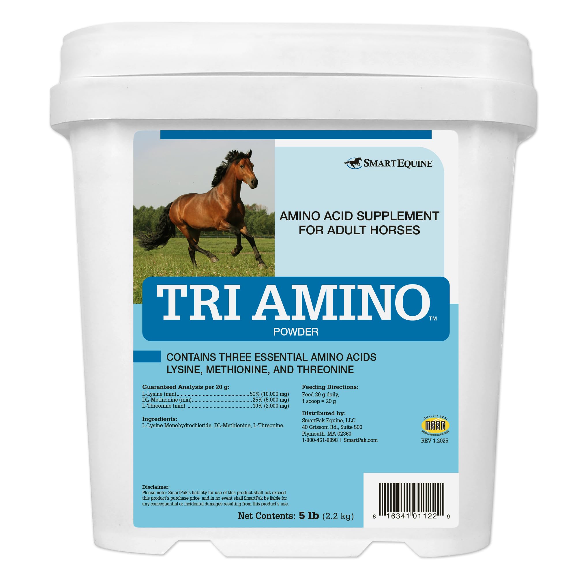 Uckele Tri Amino Cheval, sac poudre, soutient les muscles et le pelage.