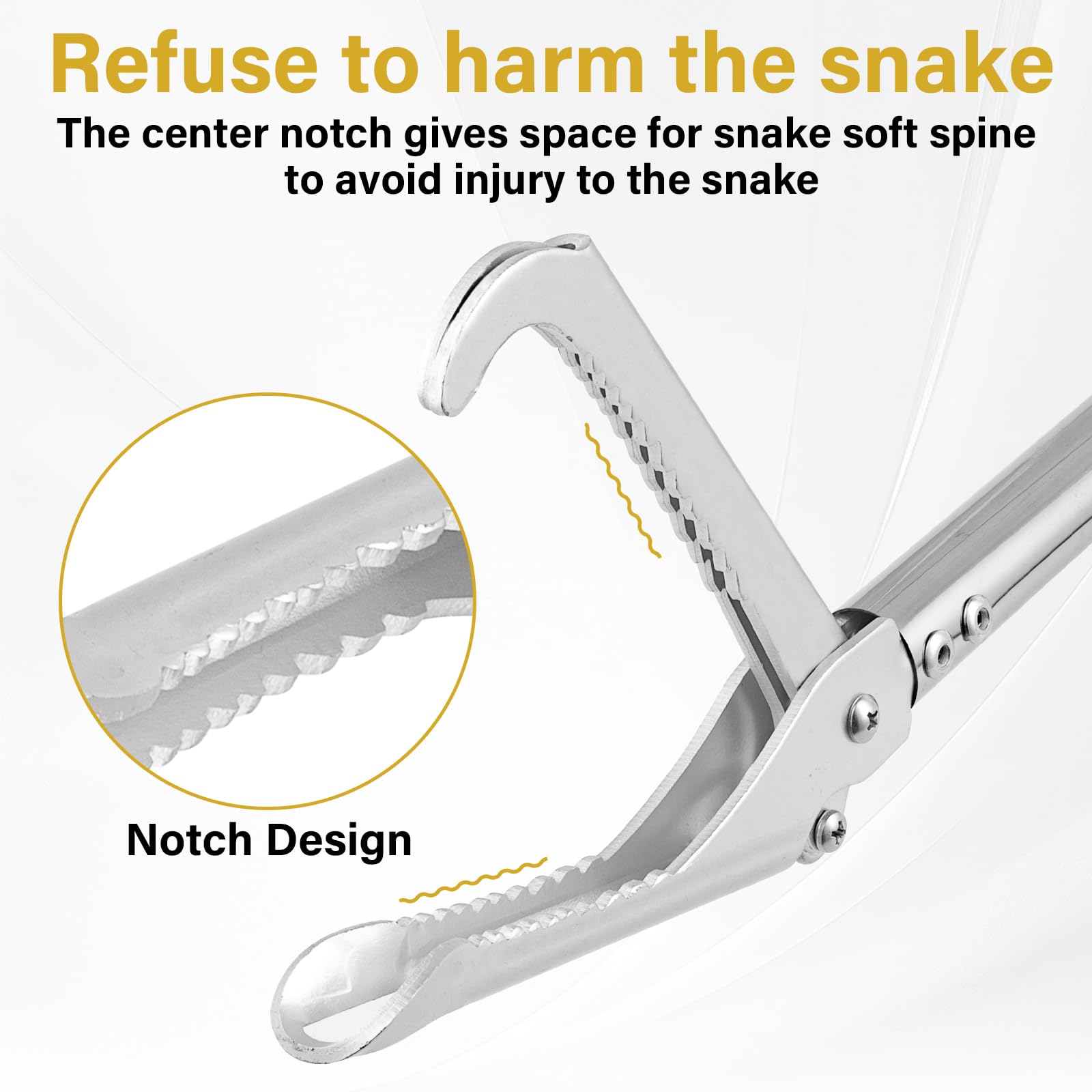 UEGHNS Serpent Grabber en acier inoxydable résistant à la corrosion.
