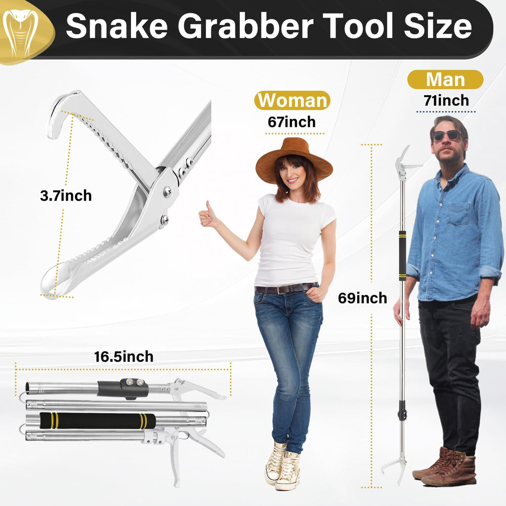 UEGHNS Serpent Grabber avec mâchoires dentelées pour prise ferme.