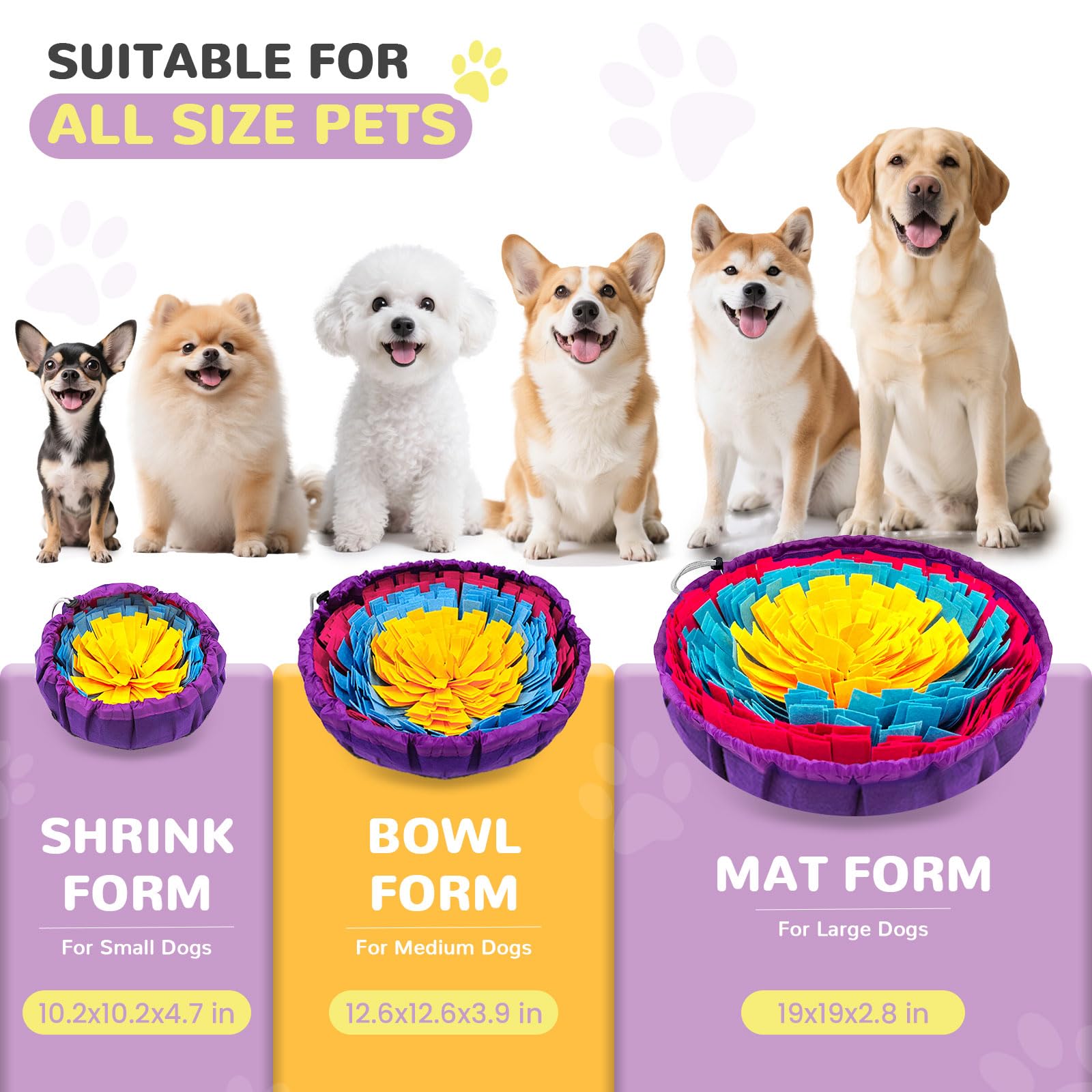 Tapis-snuffle UETZLTB antiderapante, base stable lors des jeux.