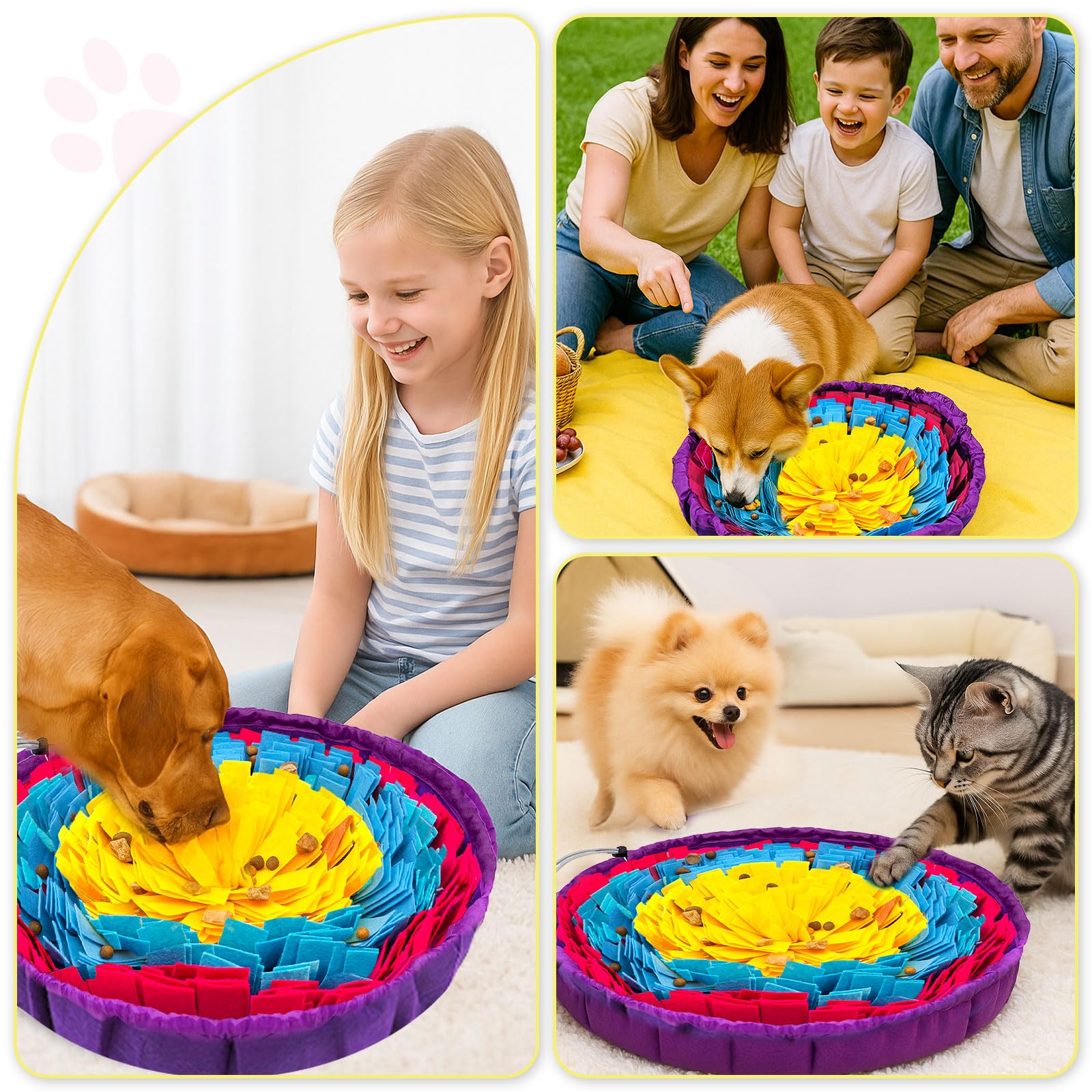 Tapis-snuffle UETZLTB nettoyage-main, entretien facile apres jeux.