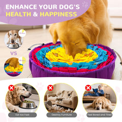 Tapis-snuffle UETZLTB zones colorees, enrichissement mental pendant l’alimentation.