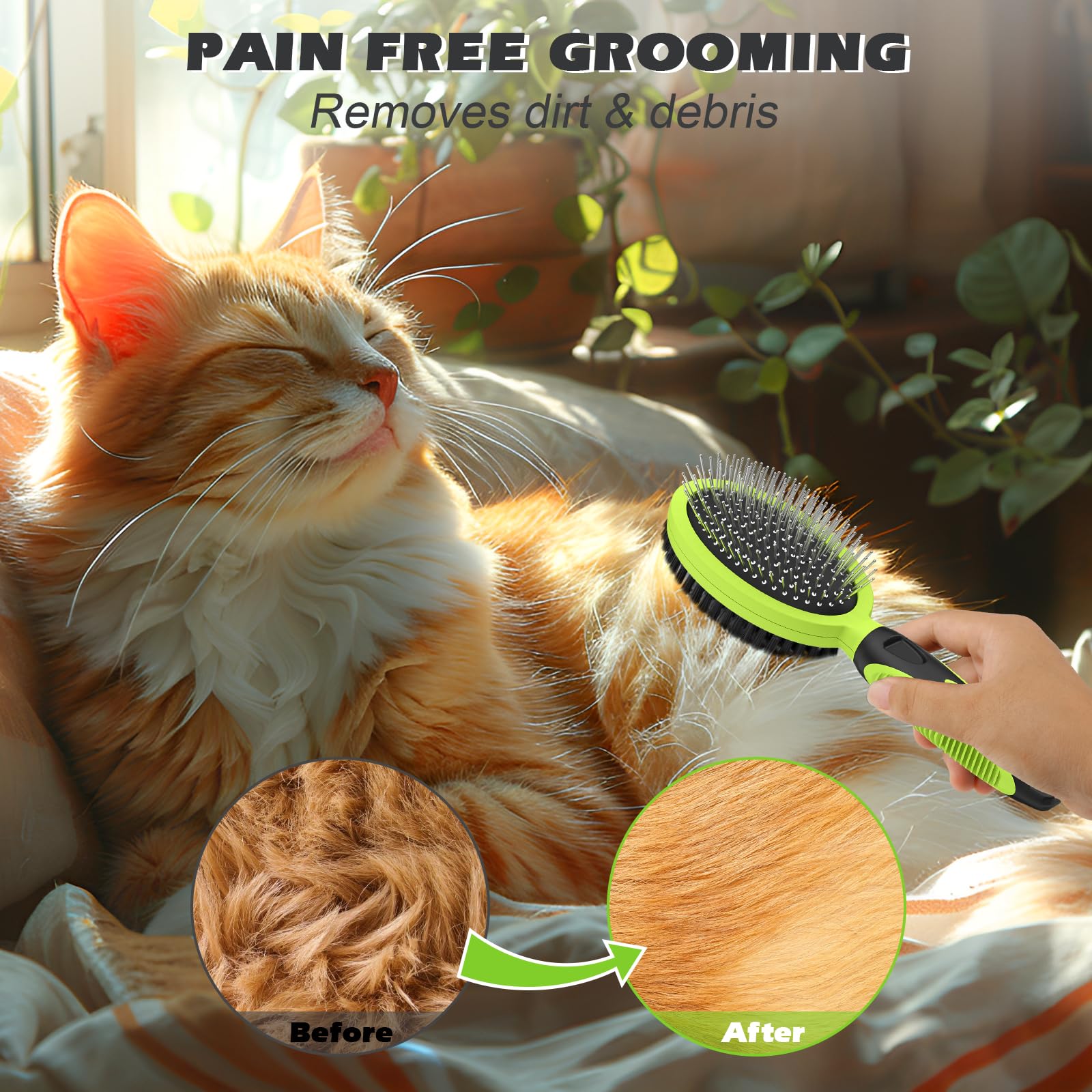 UGNEL brosse bain chien chat pour nettoyer et masser pendant le lavage