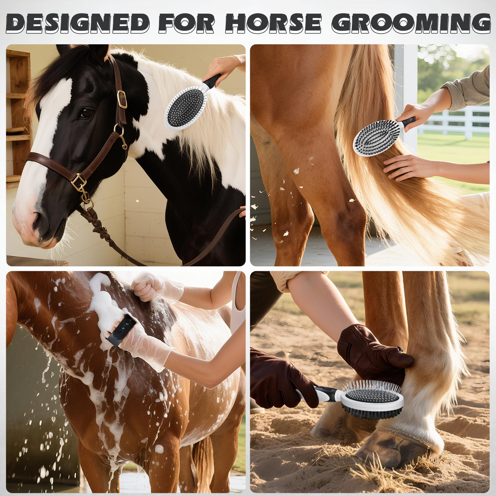 UGNEL brosse double-face pour chiens et chats, déshedding efficace et massage doux.