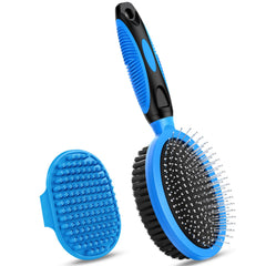 UGNEL ensemble d'outils de toilettage bleu, parfait pour brossage et bain.