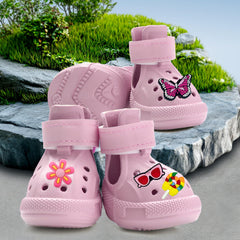 UGRASEA bottes chien ouvertures ventilation rose : confort respirant lors des balades