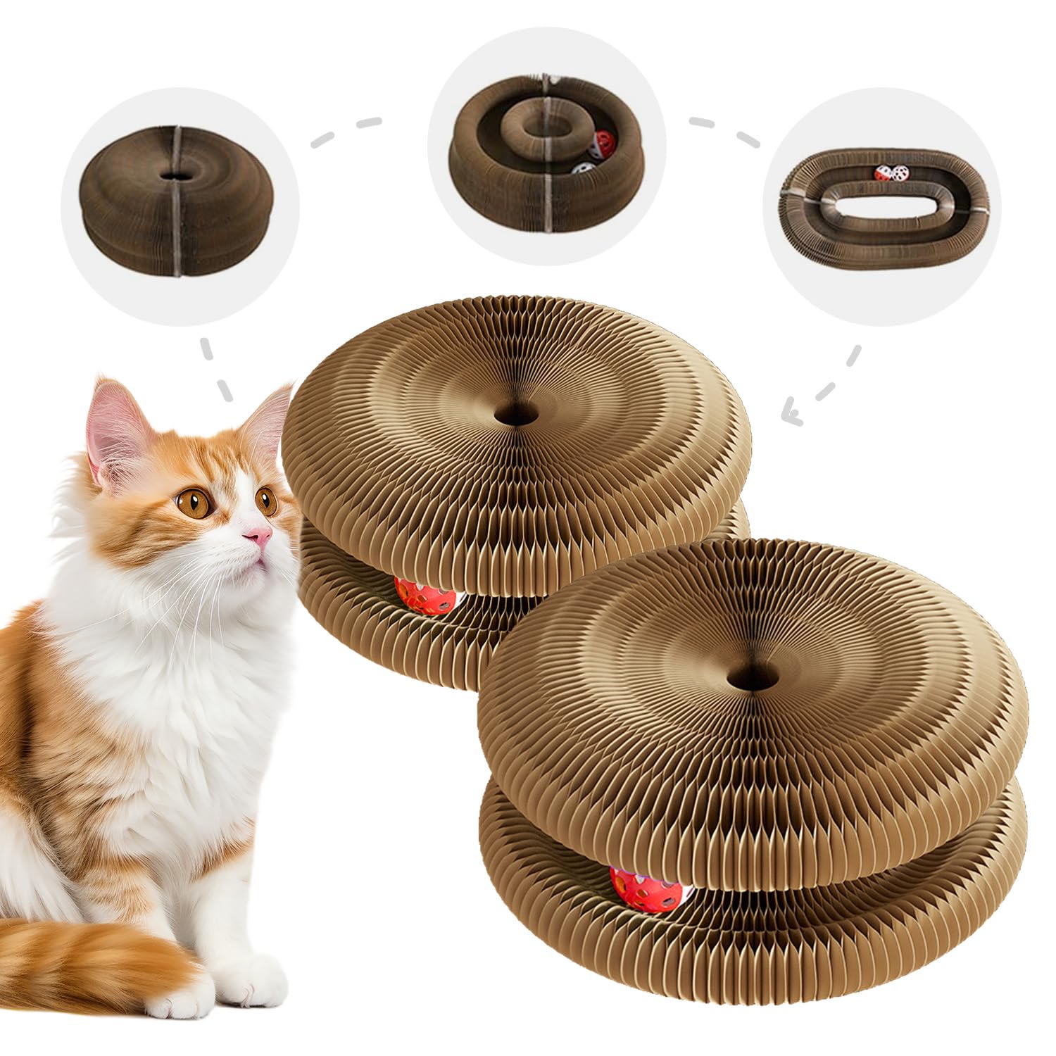 UILSPNG: structure accordéon du jouet chat stimule l'activité.
