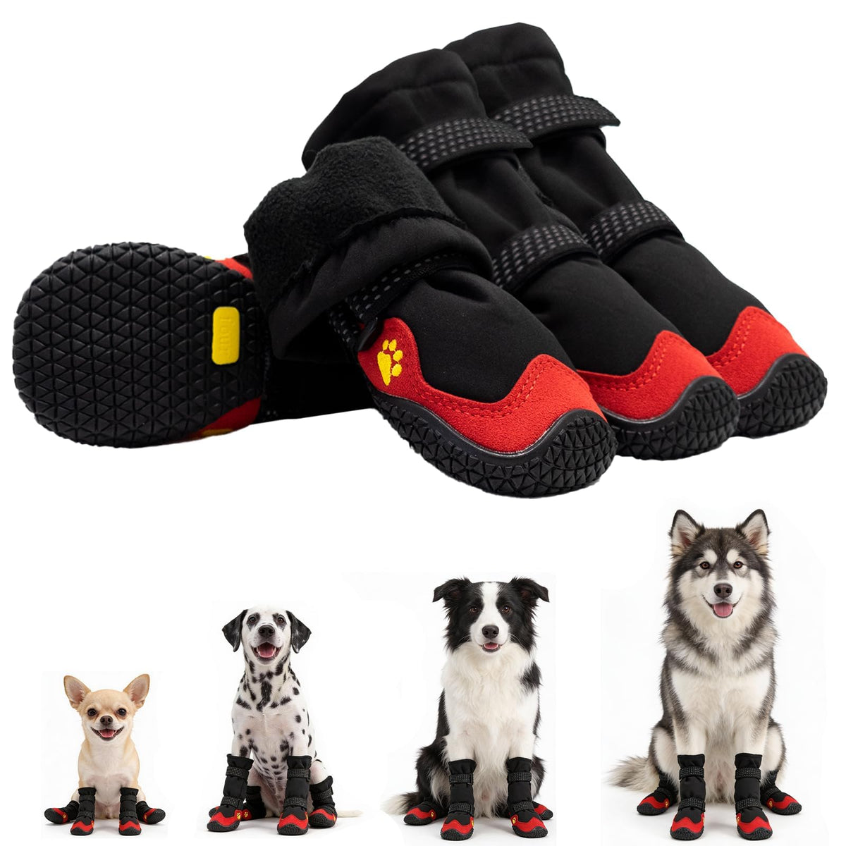 UIQELYS bottes chien haute tige avec fermetures doubles pour un ajustement sûr lors de l’exercice.