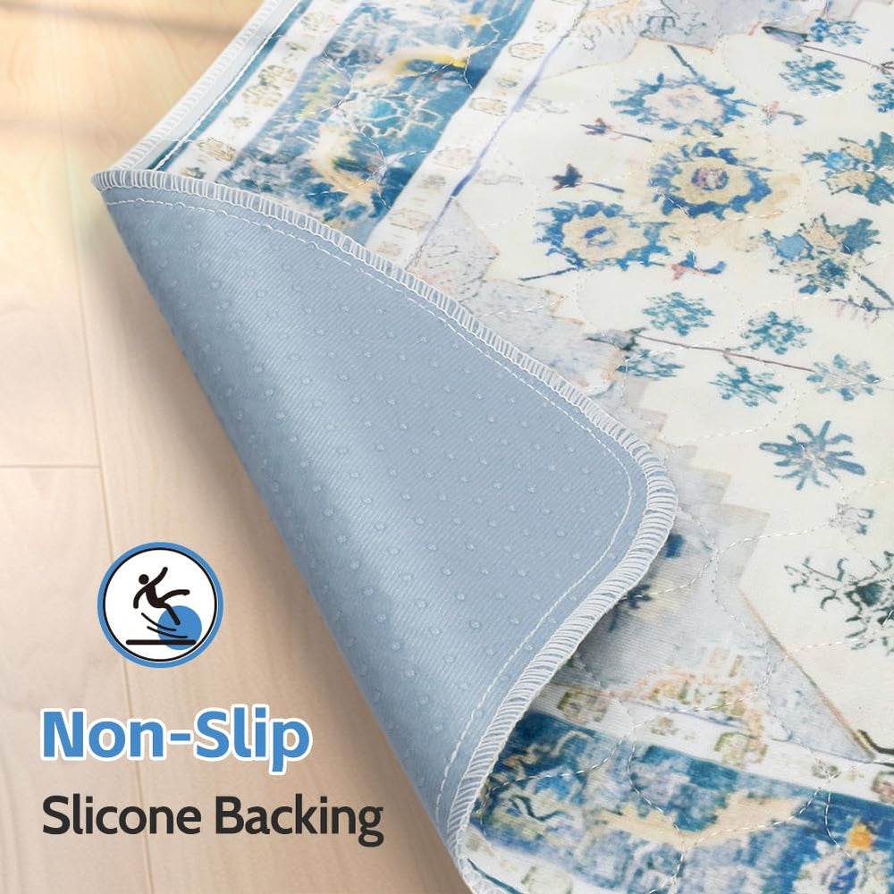 ULIGOTA lot de deux tapis-pipi bleu: pack économique et écologique