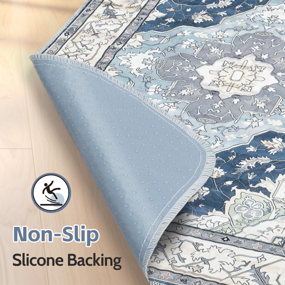 ULIGOTA tapis douceur flanelle navy apporte un confort doux.