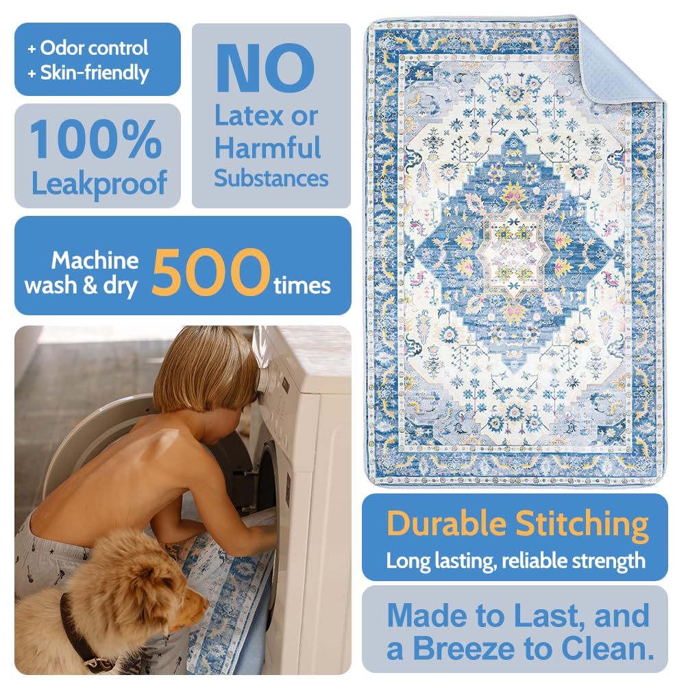 ULIGOTA tapis flanelle douce, absorption rapide et confort.