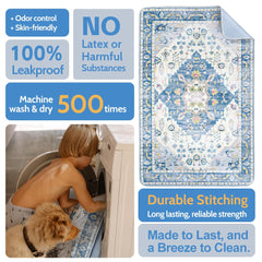 ULIGOTA tapis flanelle douce, absorption rapide et confort.
