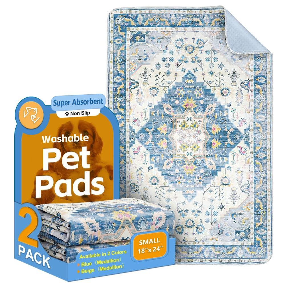 ULIGOTA tapis-pipi lavable bleu: solution réutilisable pour entraînement et propreté