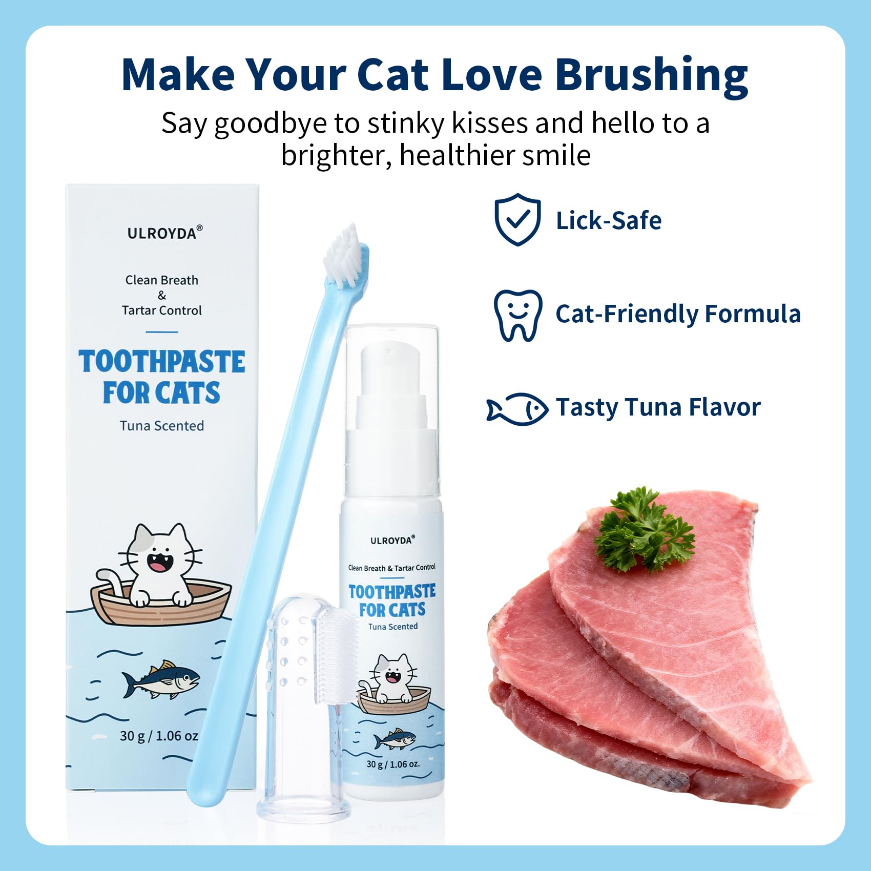 Ulroyda kit dentaire chat utilisation quotidienne simple et efficace