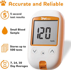 UltiCare iPet PRO Bandes glucose 50 – gros plan montrant la précision du test.