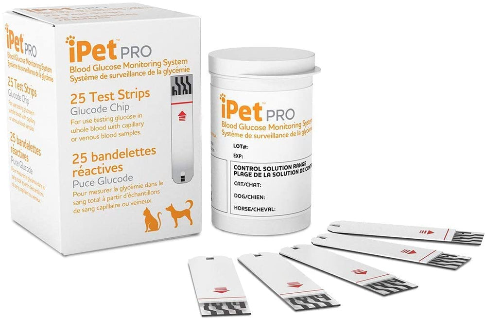 UltiCare iPet Pro: bande test glucose 25 ct prête à des lectures précises