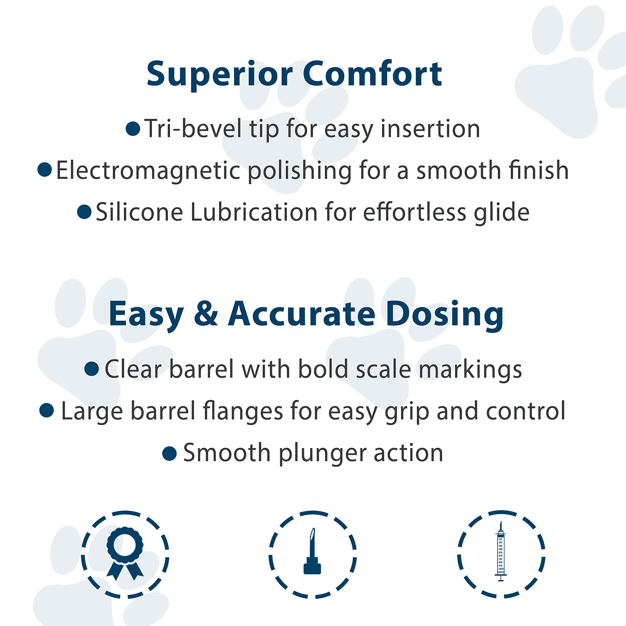 Graduations claires et flanc large pour dosage précis.
