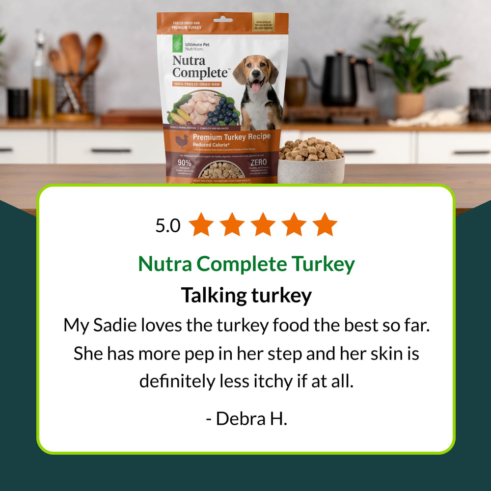 Nutra Complete dinde portions 1 livre, pratique pour démarrage.