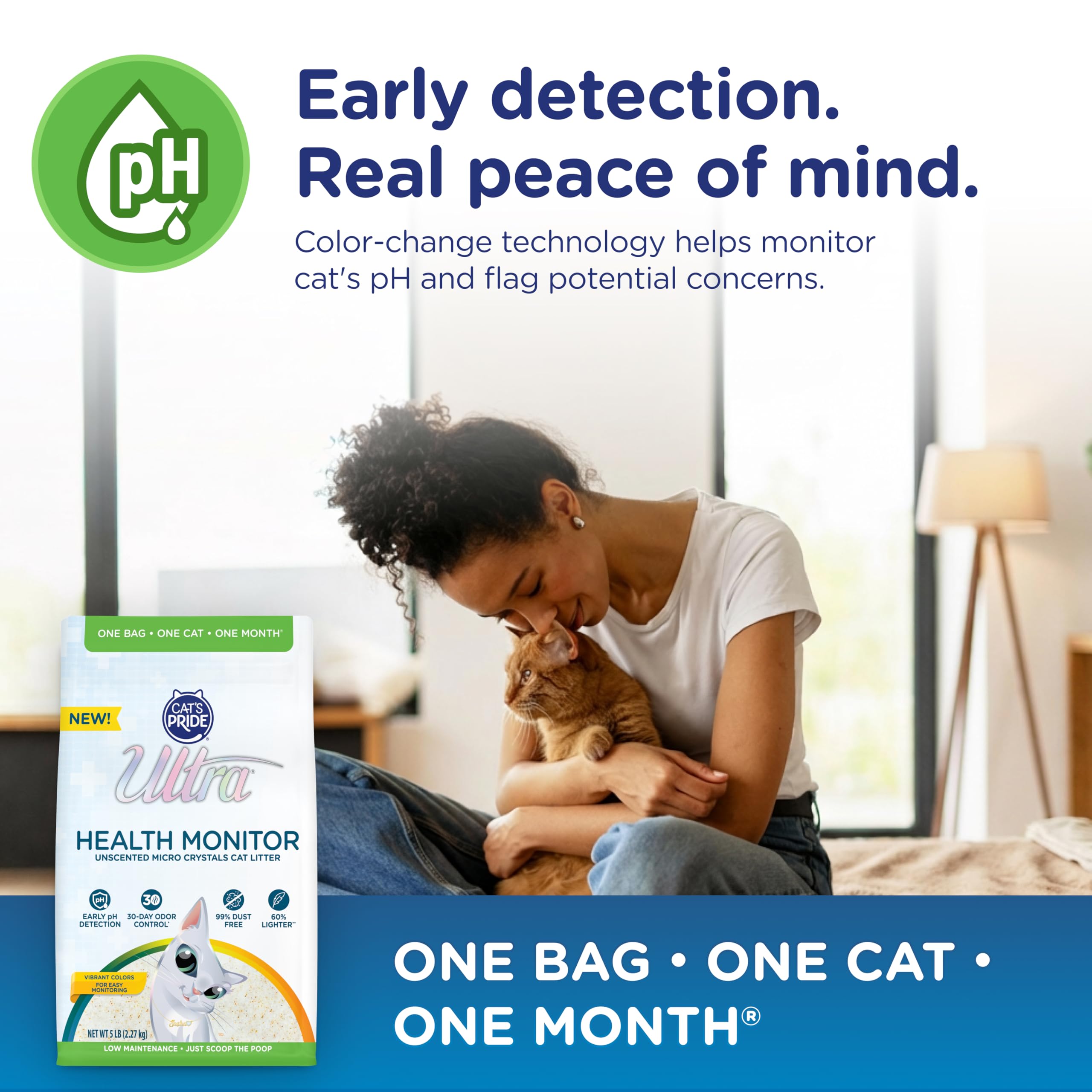 ULTRA Cat’s Pride Health Monitor, poussière réduite et facilité d’usage.