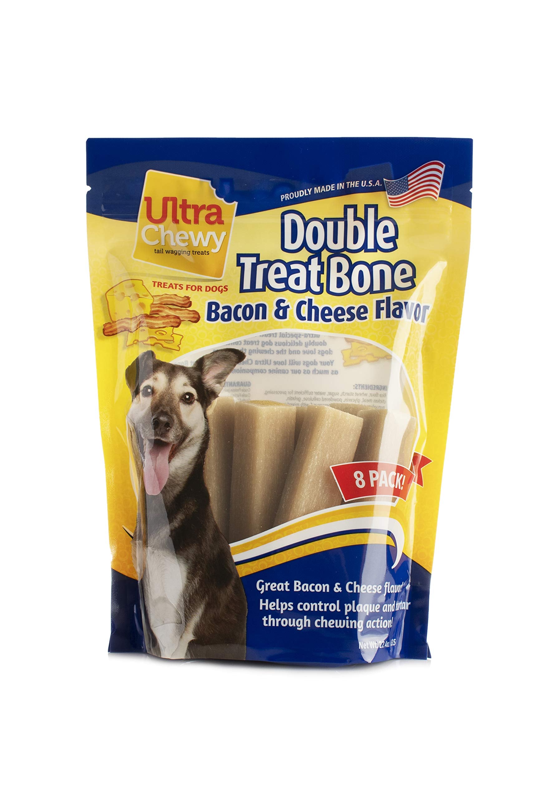 Ultra Chewy Double Treat Bones – adapté aux grands et petits chiens.