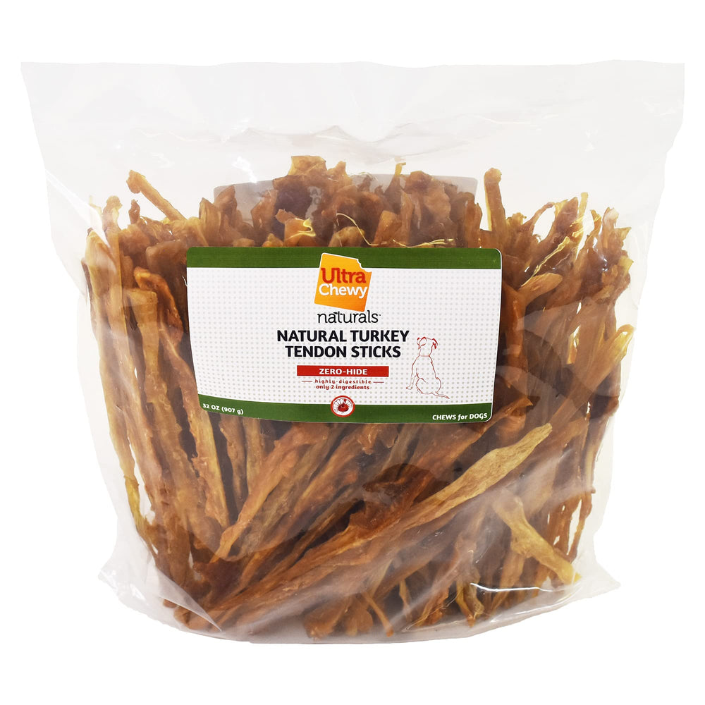 Ultra Chewy baton tendon dinde 2 livres pack – récompense durable pour l'entraînement du chien.