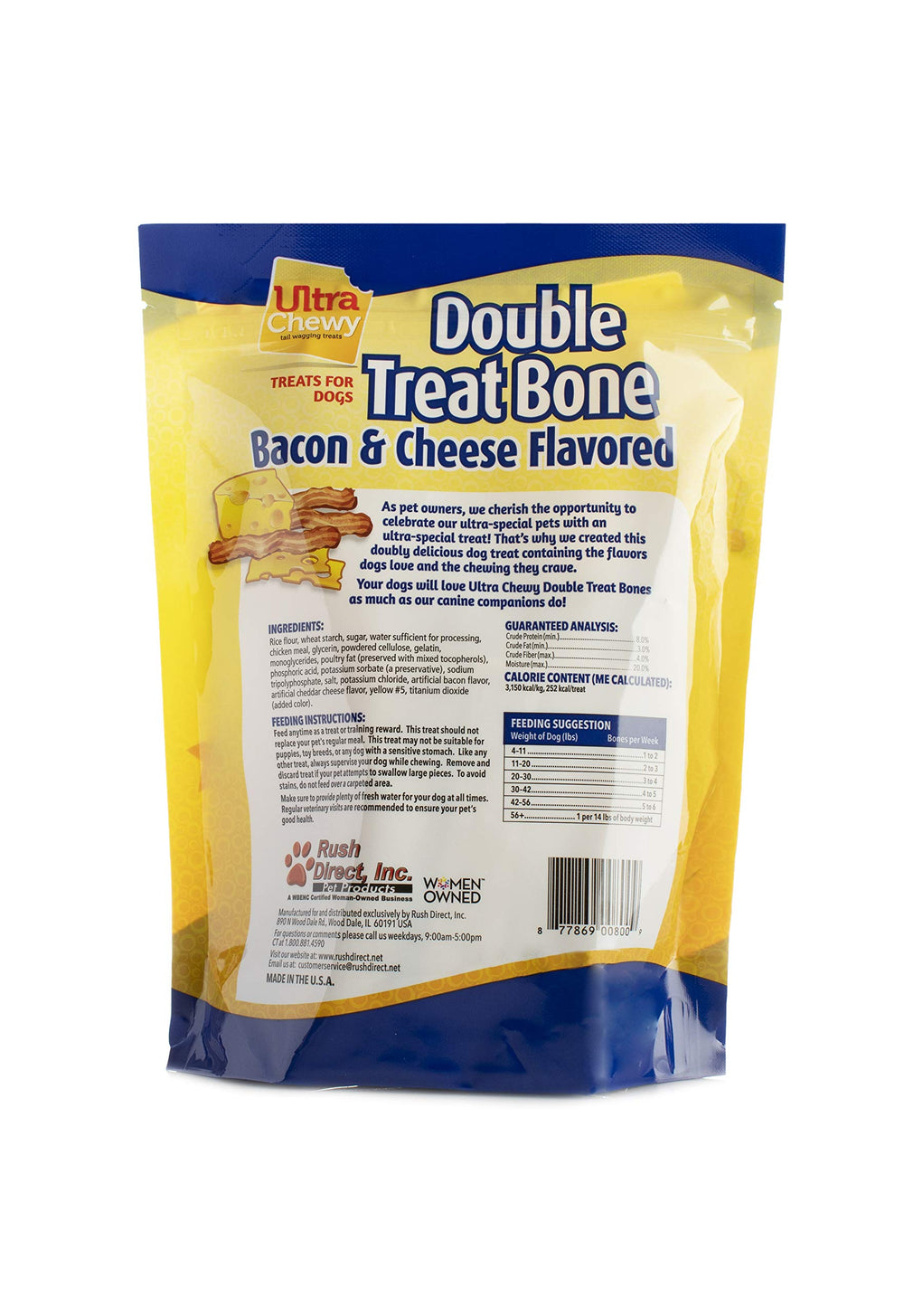 Ultra Chewy Double Treat Bones – fabriqué aux États-Unis et gage de qualité.
