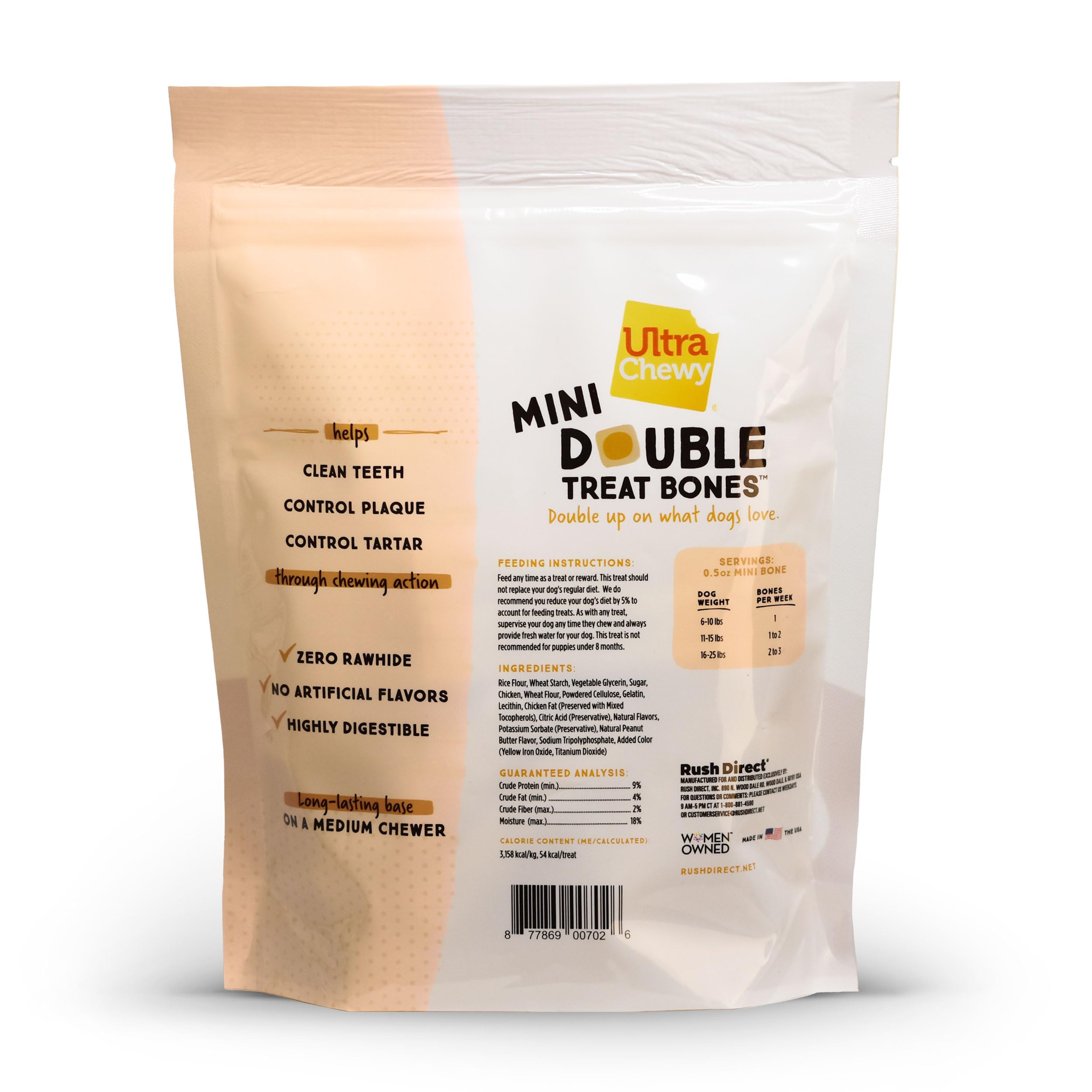 Ultra Chewy Mini Double Treat Bones – usage quotidien pratique et portable.