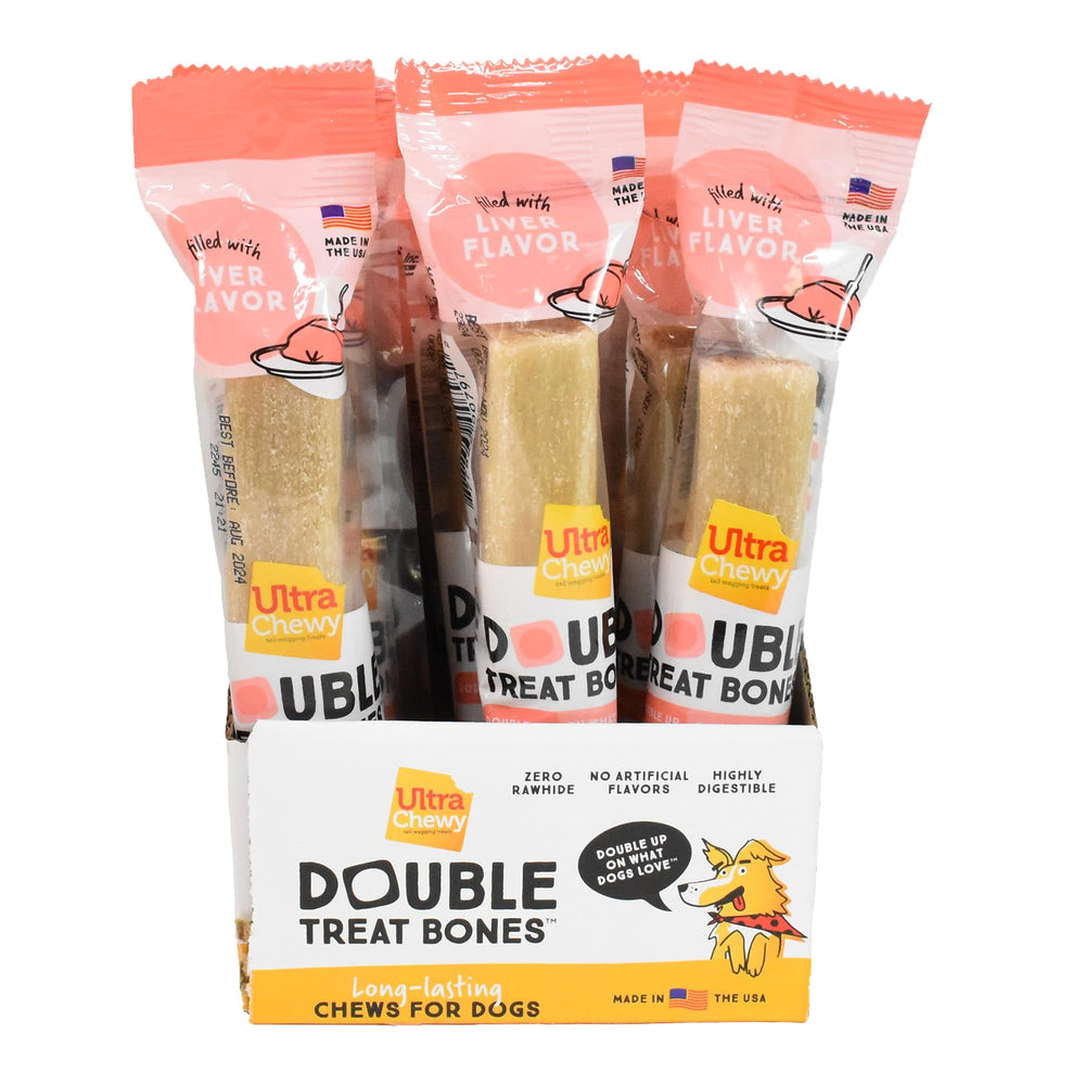 Ultra Chewy Os Double Treat: boîte de 12 pièces, pratique pour les pauses gourmandes.