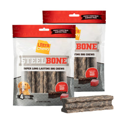Ultra Chewy Steel Bones – vue générale du produit, long format pour chiens actifs.