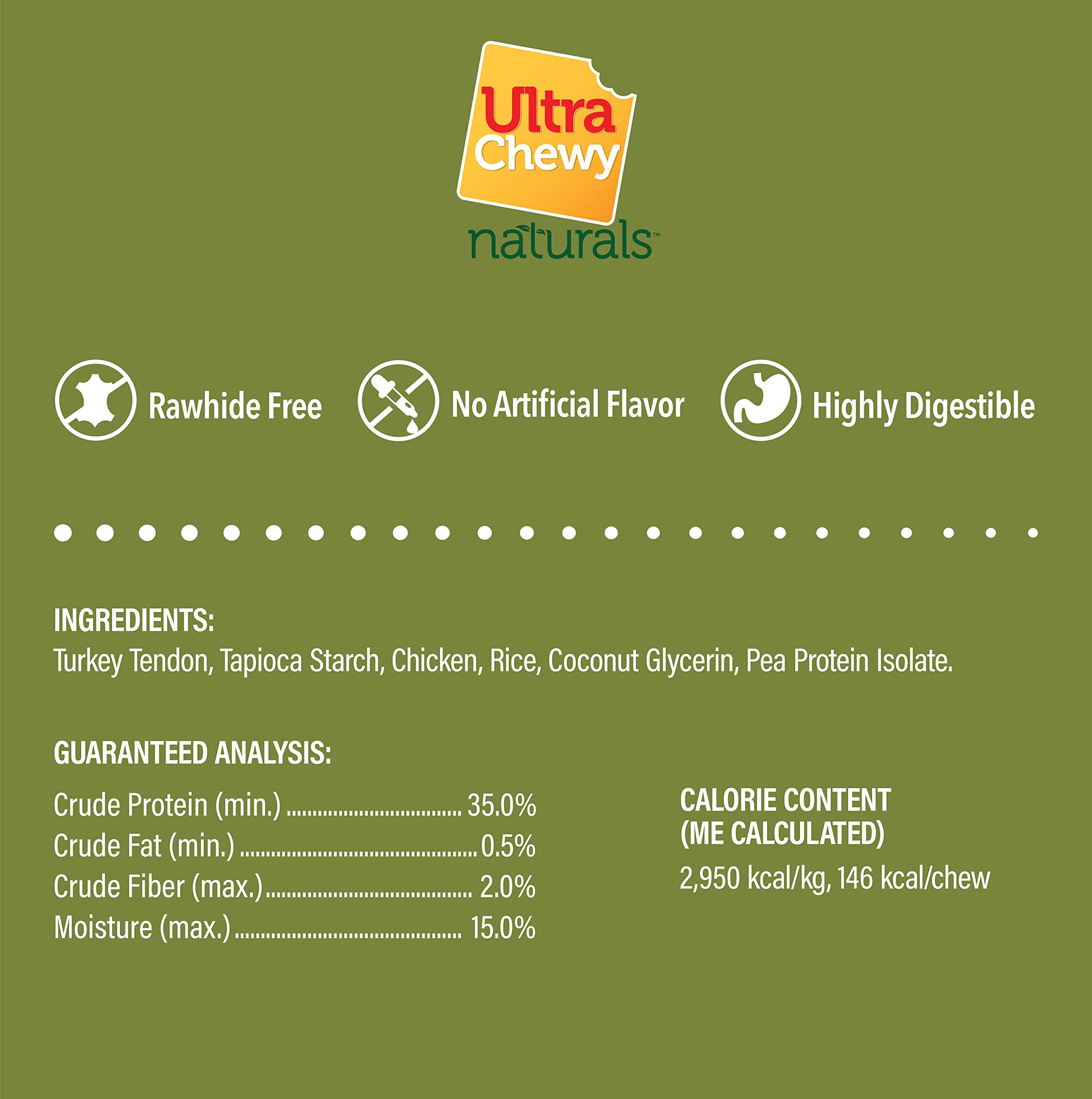 Ultra Chewy Tendon Dinde – digestion potentiellement facile, friandise durable.