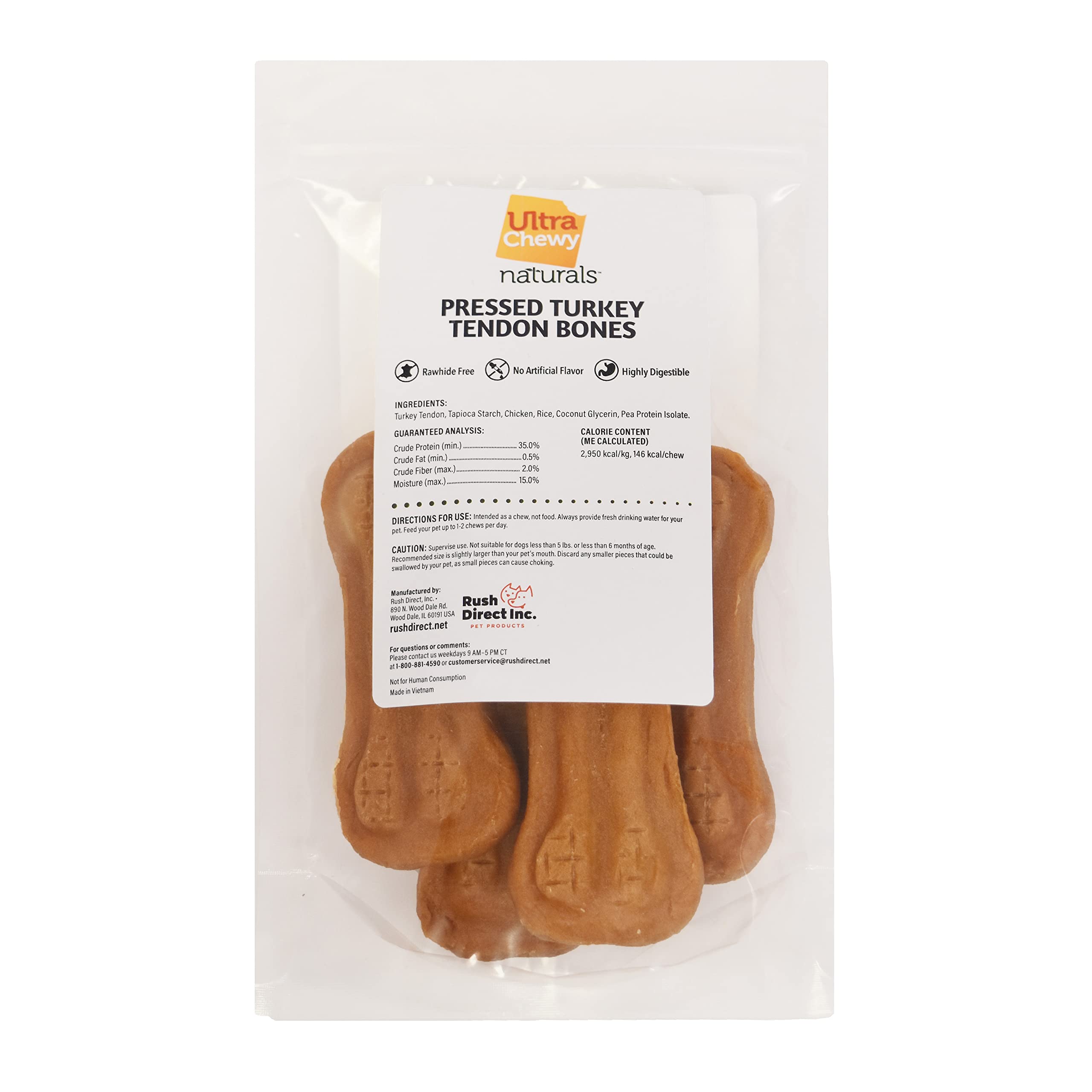 Ultra Chewy Tendon Dinde – solution durable pour occuper et récompenser votre chien.