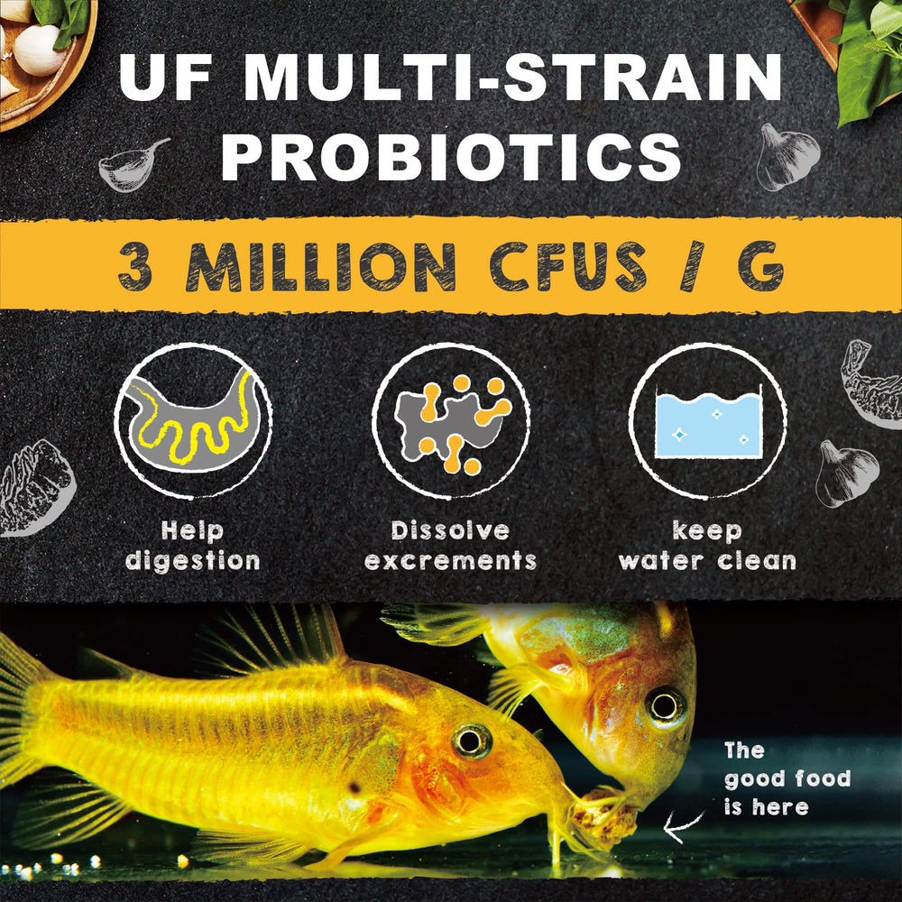 Ultra Fresh ingrédients sans additifs pour un régime équilibré des poissons de fond.