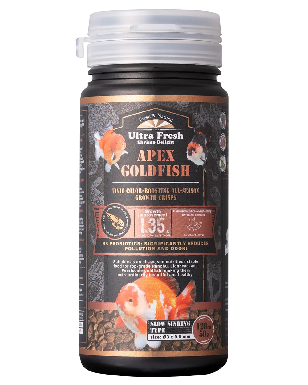 Ultra Fresh Apex – granulés couleur goldfish pour une coloration naturelle et vive.