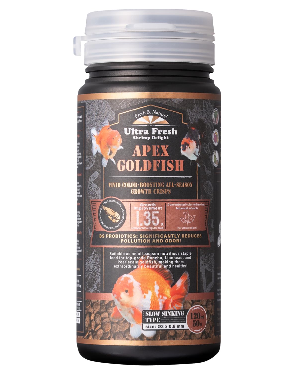Ultra Fresh Apex – granulés couleur goldfish pour une coloration naturelle et vive.