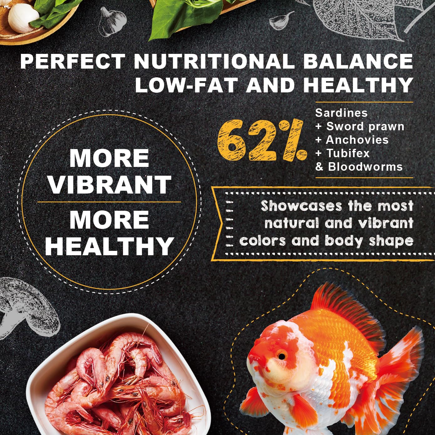 Ultra Fresh Apex – ingrédients naturels et frais pour nourrir sainement les goldfish.