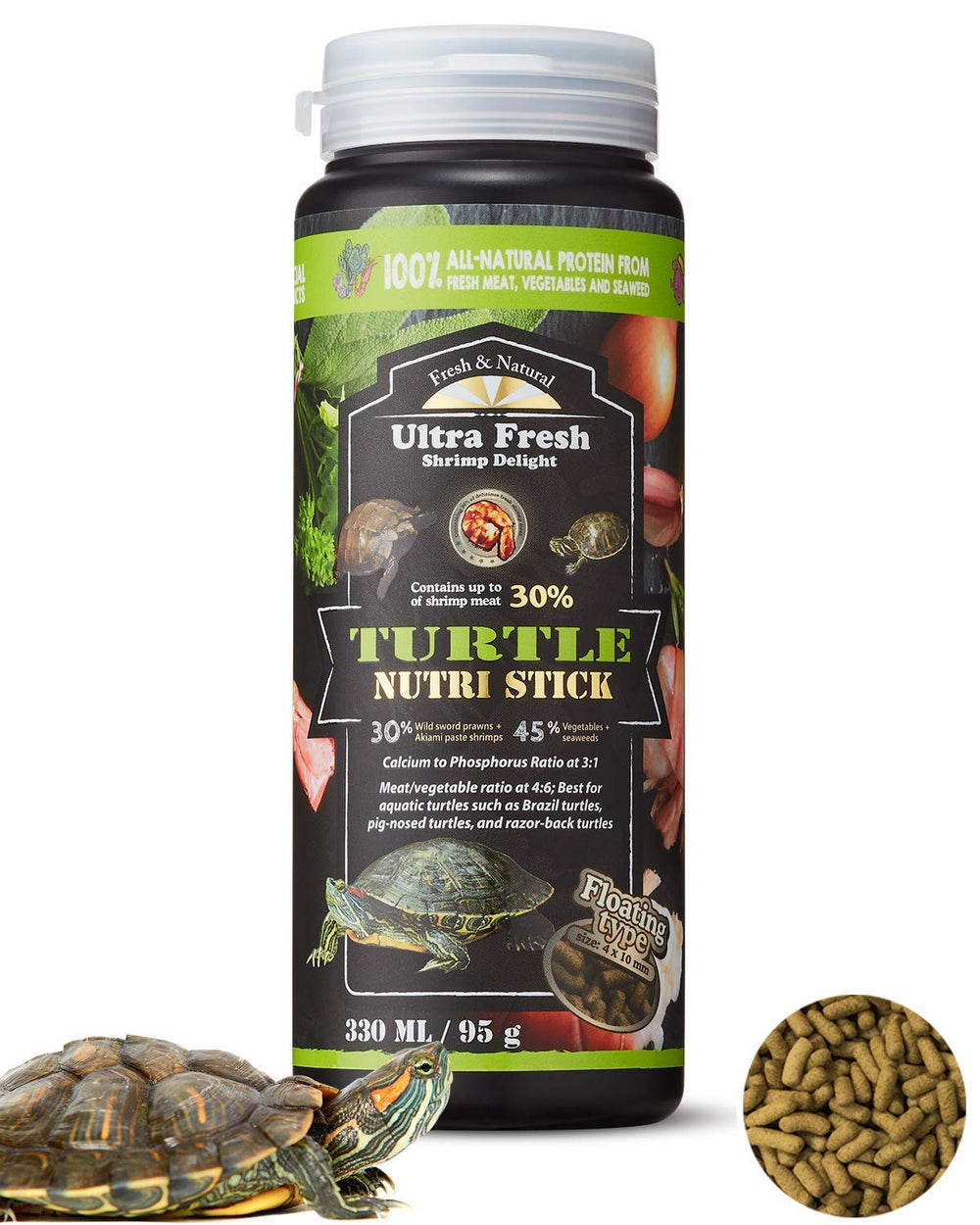 Ultra Fresh Bâton Nutri Tortue croissance calcium-d3 soutient le développement des carapaces.