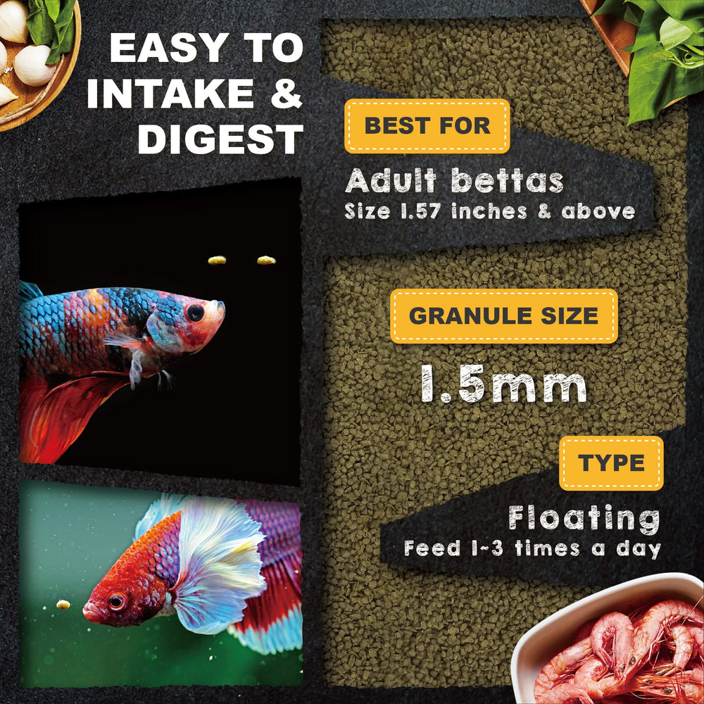 Ultra Fresh Betta Pro : mélange protéiné et végétal pour la croissance et la couleur