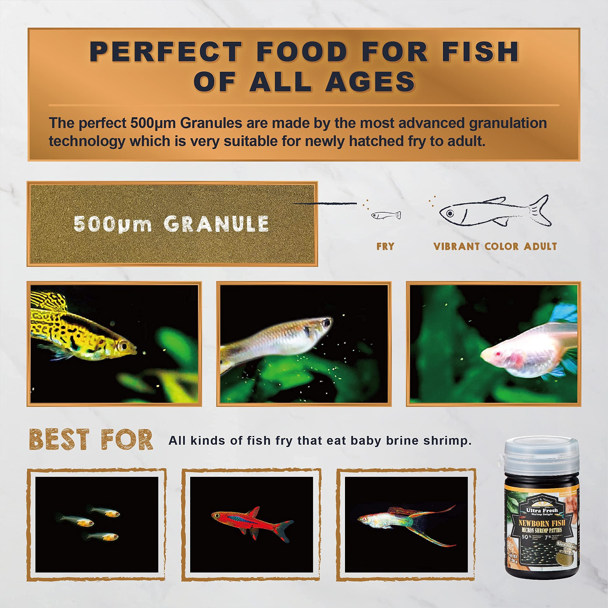 Eau plus propre grace a Ultra Fresh et probiotiques pour aquarium