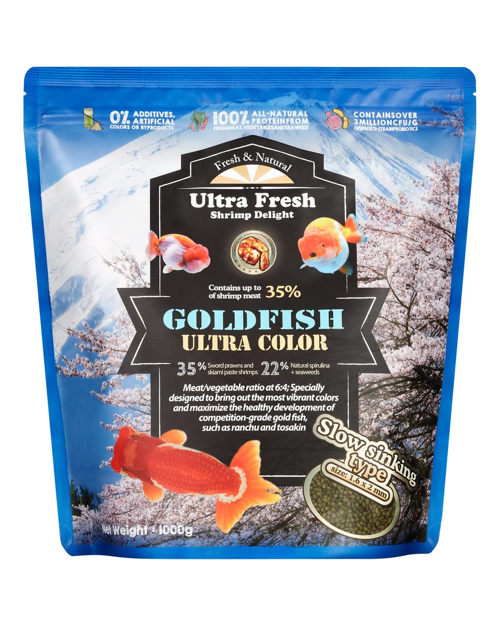 Ultra Fresh granules poissons rouges coulants : appétit durable et croissance saine.