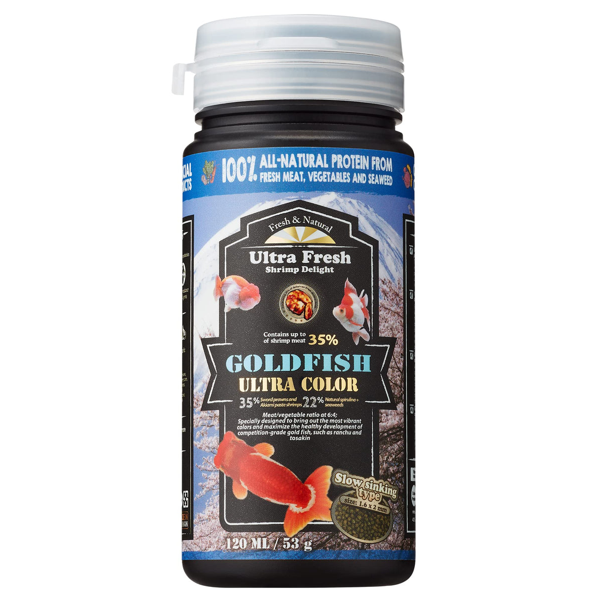 Ultra Fresh Goldfish qui coulent lentement, soutien digestif quotidien.