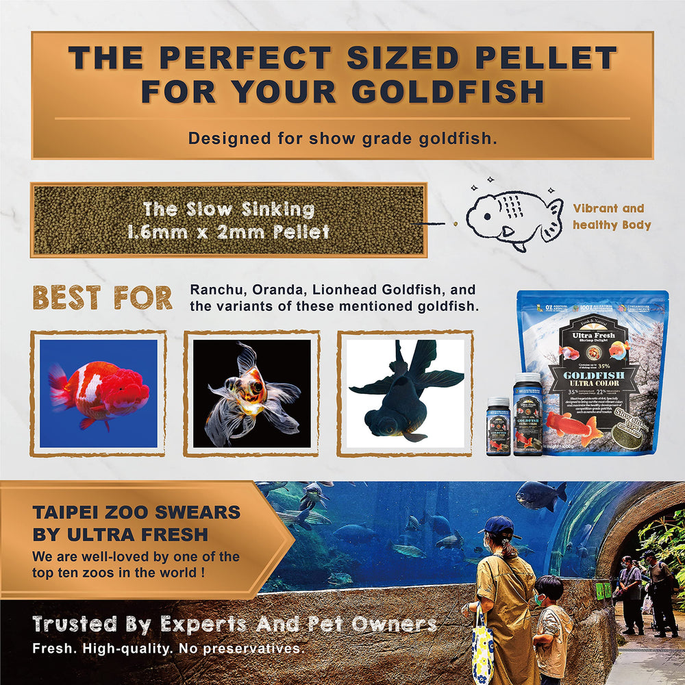 Ultra Fresh Goldfish couleurs éclatantes, teintes naturelles brillantes.